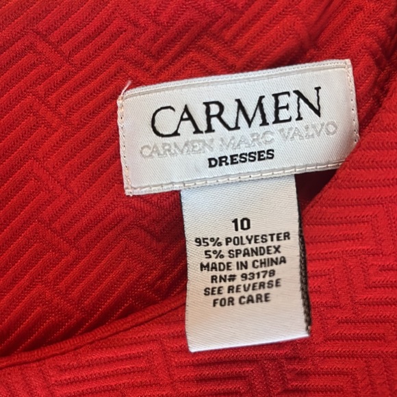NWOT Red Dress by Carmen. Size 10. - Picture 3 of 8